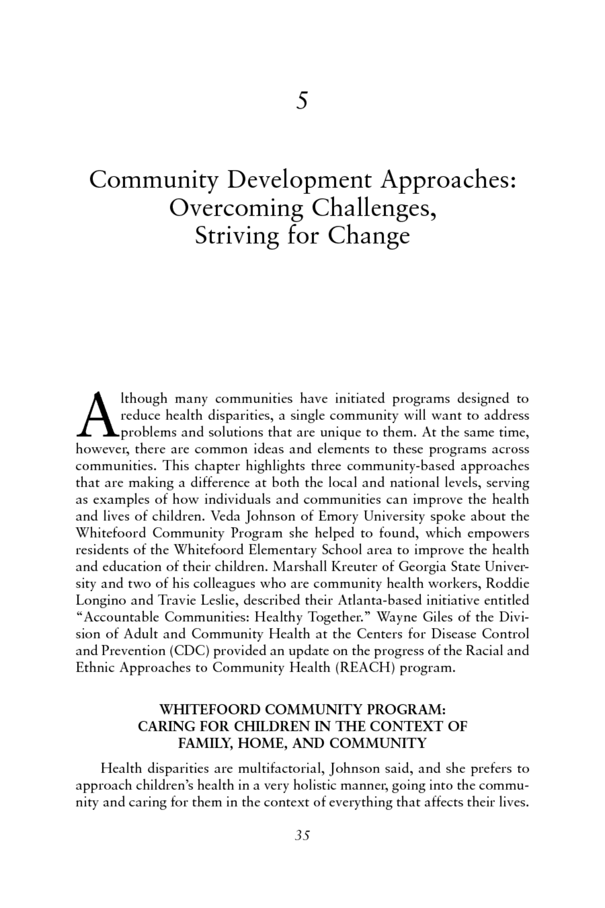 Community development essay