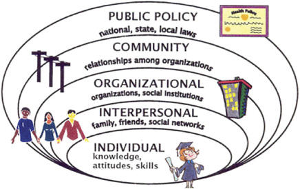 FIGURE 5-2 A socioecological model that links individuals with a broader context.
