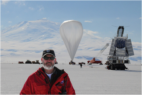 FIGURE 6.3 Mark Devlin shown just before the launch of the Balloon-borne Large Aperture Submillimeter Telescope (BLAST). SOURCE: Courtesy of Mark Devlin, University of Pennsylvania, and Mark Halpern, University of British Columbia.