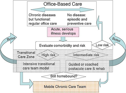 FIGURE 12-4 Movement of at-risk persons between care settings.