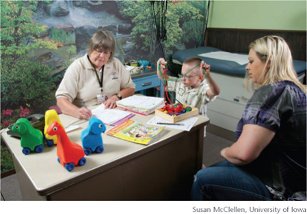 A mother brings her son for an appointment with nurse practitioner Cheryll Jones, who provides high-quality care in the rural community of Ottumwa, IA.