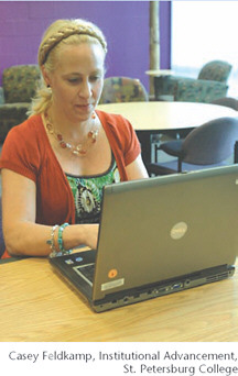 Nursing instructor Tamela Monroe, herself a former BSN student at St. Petersburg college, teaches nursing students in a virtual classroom.