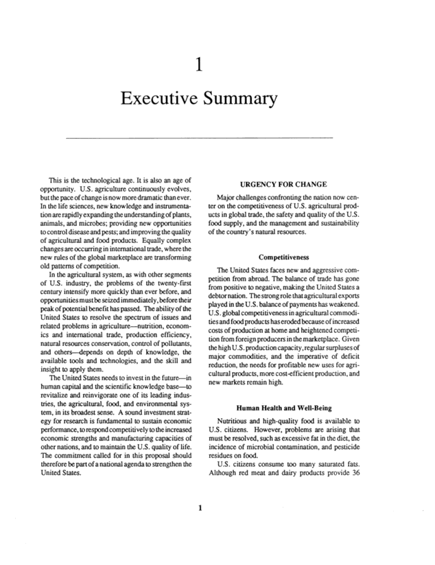 1 Executive Summary  Investing in Research: A Proposal to 