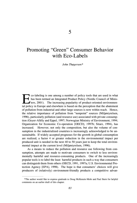 Consumer behavior thesis pdf
