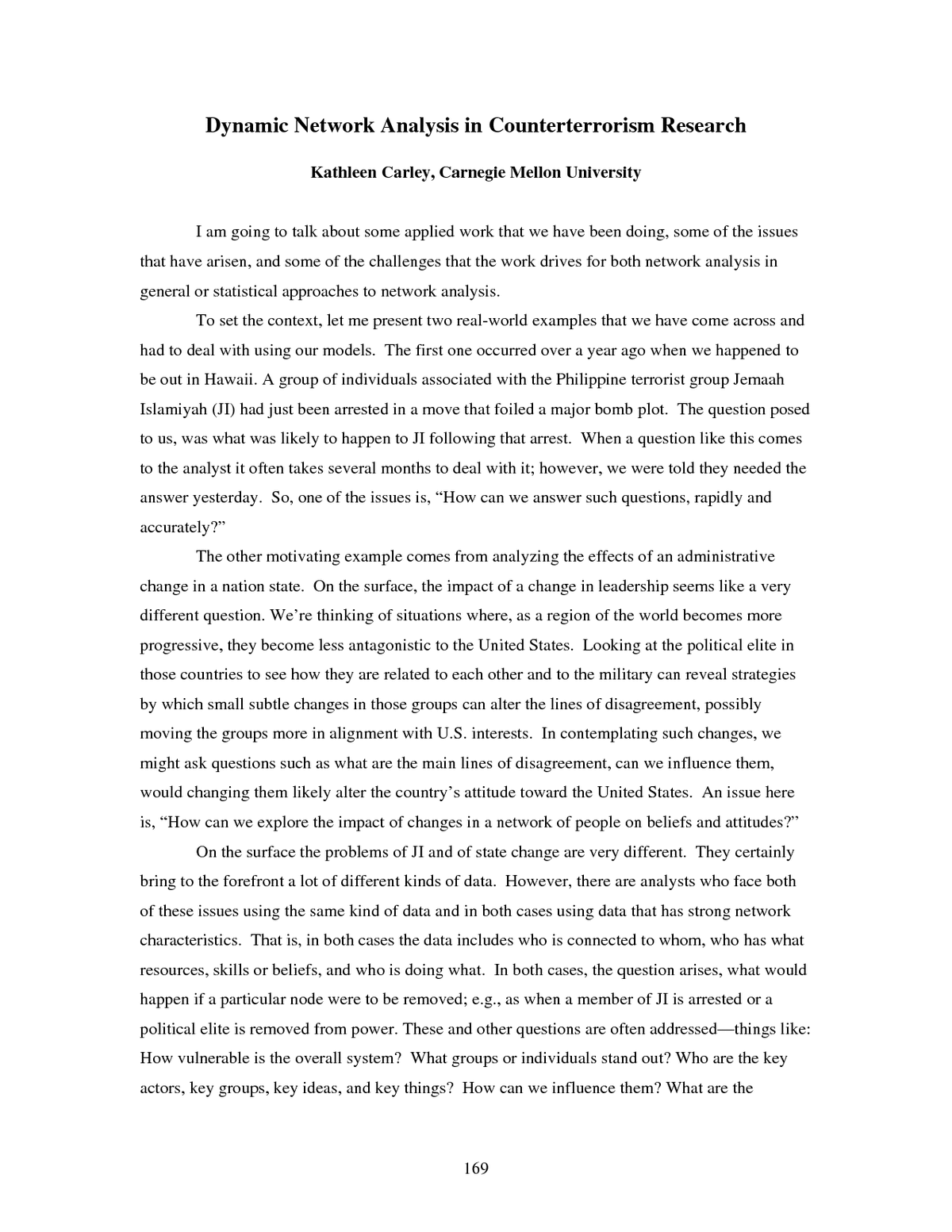 Kleinfeld 1999 research paper