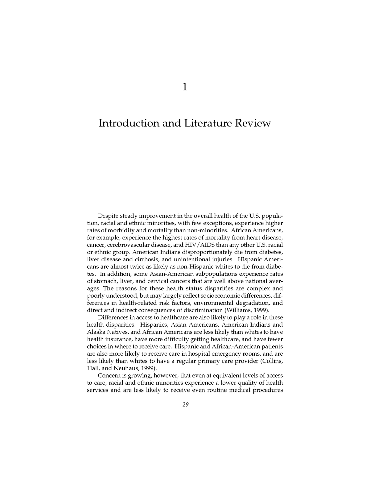 Example of the introduction of a literature review
