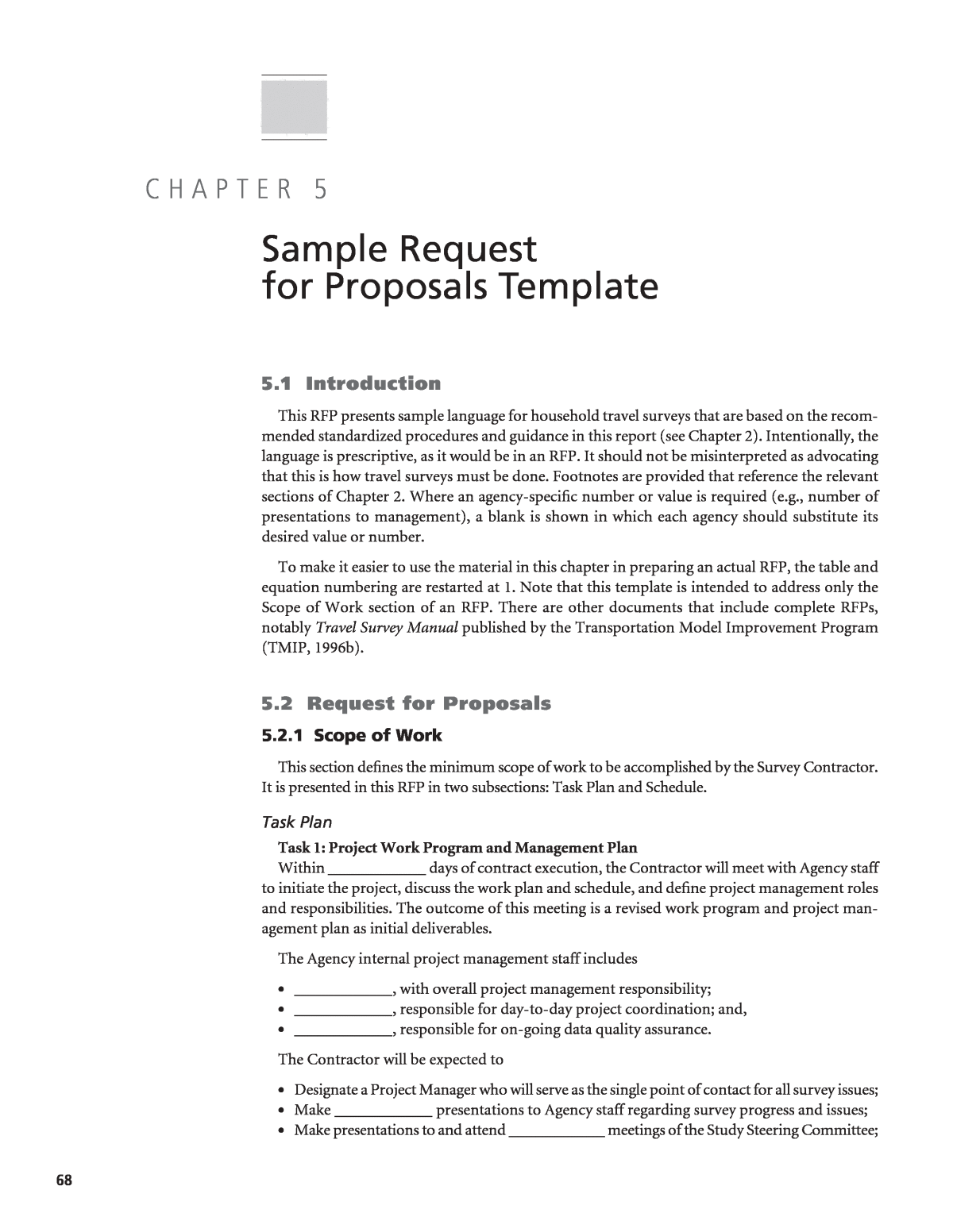 Chapter 5 - Sample Request for Proposals Template 
