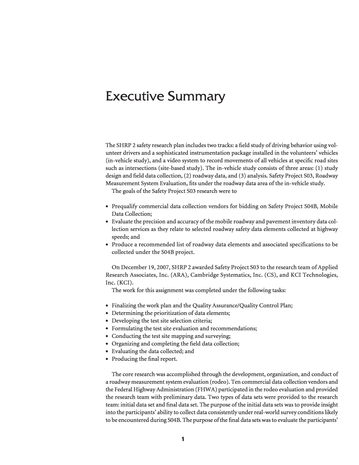 sample of executive summary for research paper