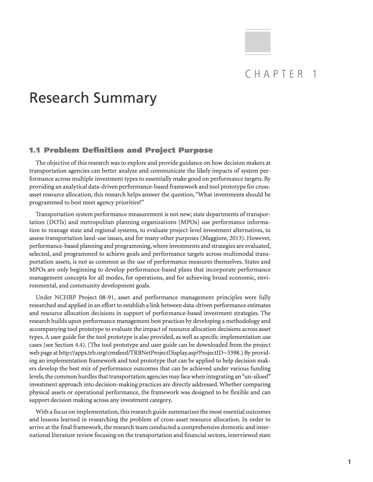 research work chapter 1