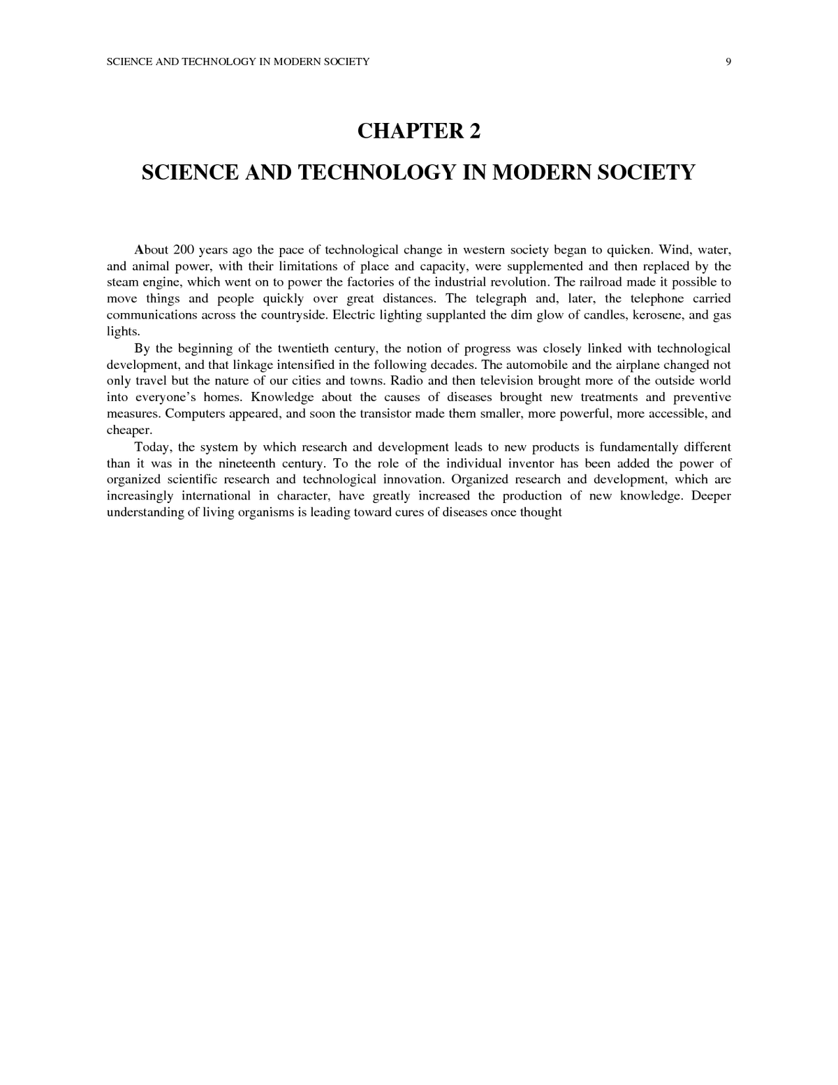 Modern technology essays