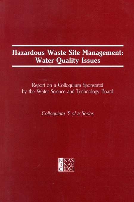 Cover:Hazardous Waste Site Management: Water Quality Issues