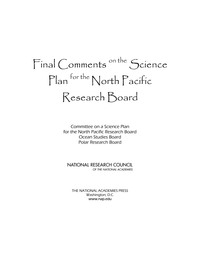 Final Comments on the Science Plan for the North Pacific Research Board
