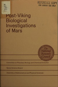 Post-Viking Biological Investigations of Mars 