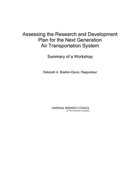 Assessing the Research and Development Plan for the Next Generation Air Transportation System: Summary of a Workshop
