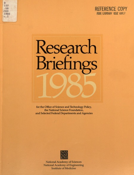 Cover:Research Briefings, 1985