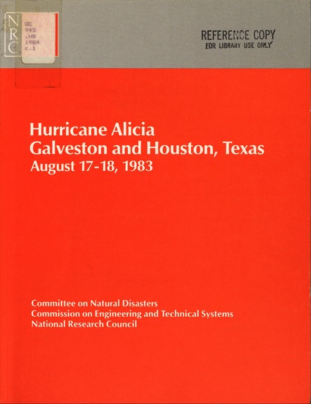 Hurricane Alicia, Galveston and Houston, Texas, August 17-18, 1983