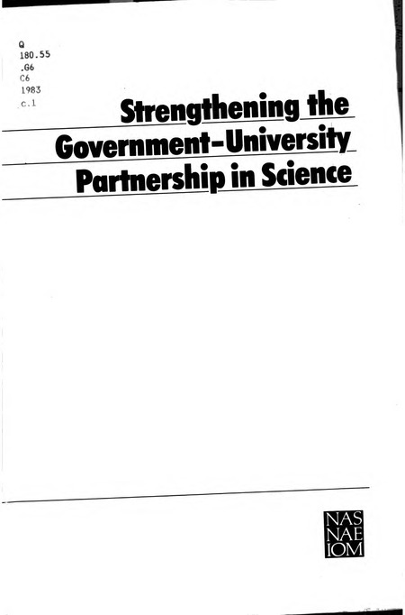 Strengthening the Government-University Partnership in Science