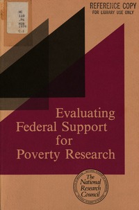 Cover Image: Evaluating Federal Support for Poverty Research