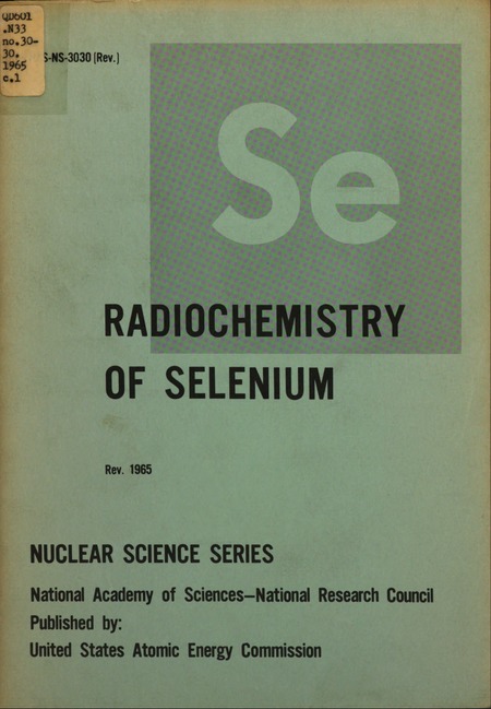Radiochemistry of Selenium