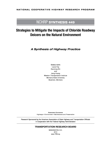 Cover:Strategies to Mitigate the Impacts of Chloride Roadway Deicers on the Natural Environment