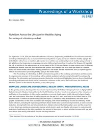 Nutrition Across the Lifespan for Healthy Aging: Proceedings of a Workshop—in Brief