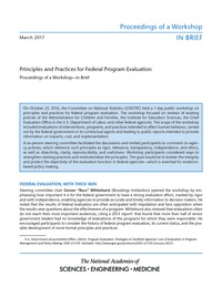 Principles and Practices for Federal Program Evaluation: Proceedings of a Workshop–in Brief