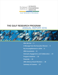 The Gulf Research Program Annual Report 2016