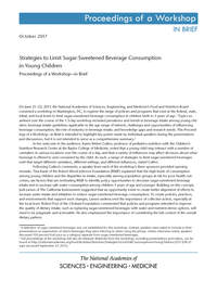 Strategies to Limit Sugar-Sweetened Beverage Consumption in Young Children: Proceedings of a Workshop—in Brief