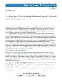 Advancing Obesity Solutions Through Investments in the Built Environment: Proceedings of a Workshop—in Brief