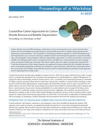 Coastal Blue Carbon Approaches for Carbon Dioxide Removal and Reliable Sequestration: Proceedings of a Workshop—in Brief