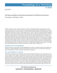 The Neurocognitive and Psychosocial Impacts of Violence and Trauma: Proceedings of a Workshop—in Brief