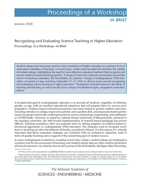 Recognizing And Evaluating Science Teaching In Higher Education