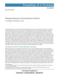 Managing, Reducing, and Preventing Fear of Violence: Proceedings of a Workshop—in Brief