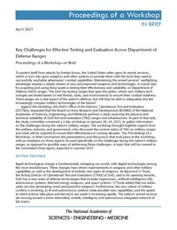 Key Challenges for Effective Testing and Evaluation Across Department of Defense Ranges: Proceedings of a Workshop–in Brief