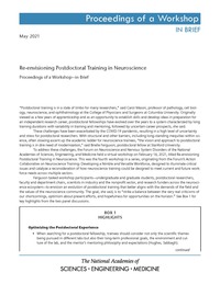 Re-envisioning Postdoctoral Training in Neuroscience: Proceedings of a Workshop—in Brief