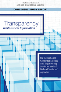 Cover Image: Transparency in Statistical Information for the National Center for Science and Engineering Statistics and All Federal Statistical Agencies