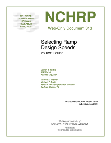 Selecting Ramp Design Speeds, Volume 1: Guide