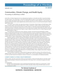Communities, Climate Change, and Health Equity: Proceedings of a Workshop–in Brief