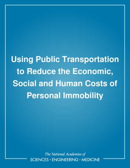Using Public Transportation to Reduce the Economic, Social and Human Costs of Personal Immobility