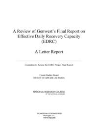 A Review of Genwest's Final Report on Effective Daily Recovery Capacity (EDRC): A Letter Report