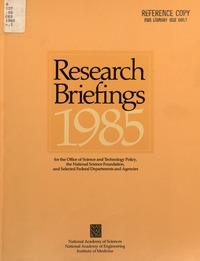 Research Briefings, 1985