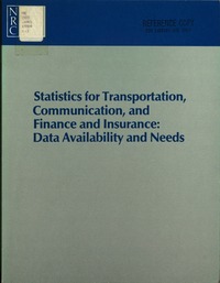 Statistics for Transportation, Communication, and Finance and Insurance: Data Availability and Needs