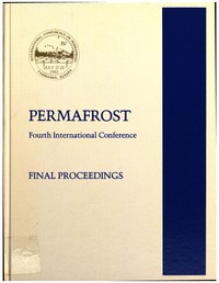 Permafrost: Fourth International Conference, Final Proceedings