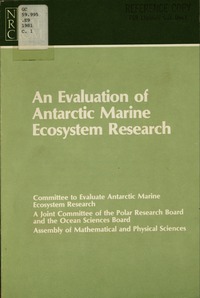 An Evaluation of Antarctic Marine Ecosystem Research