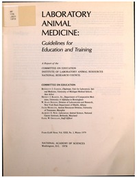 Laboratory Animal Medicine: Guidelines for Education and Training
