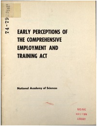 Early Perceptions of the Comprehensive Employment and Training Act