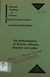 The Radiochemistry of Fluorine, Chlorine, Bromine and Iodine