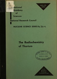 The Radiochemistry of Thorium