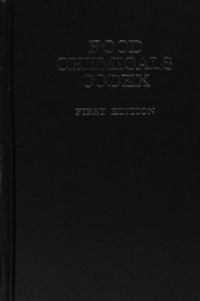 Food Chemicals Codex: First Edition