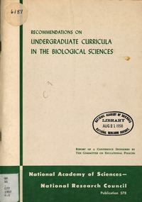 Recommendations on Undergraduate Curricula in the Biological Sciences